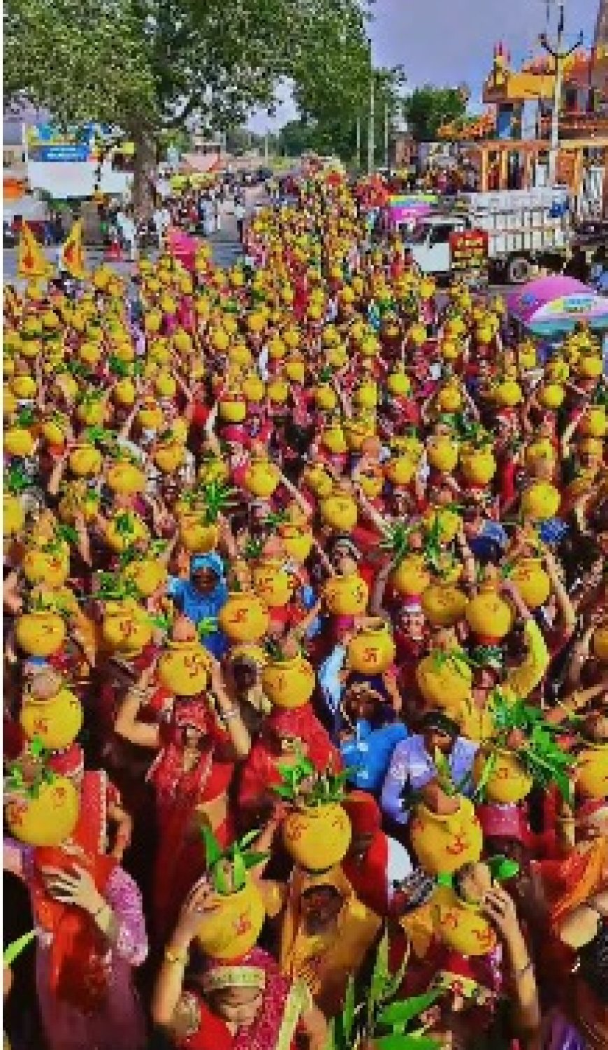 रामगढ़ में खाटू श्याम महोत्सव का भव्य आगाह; जयकारों के साथ निकली कलश यात्रा