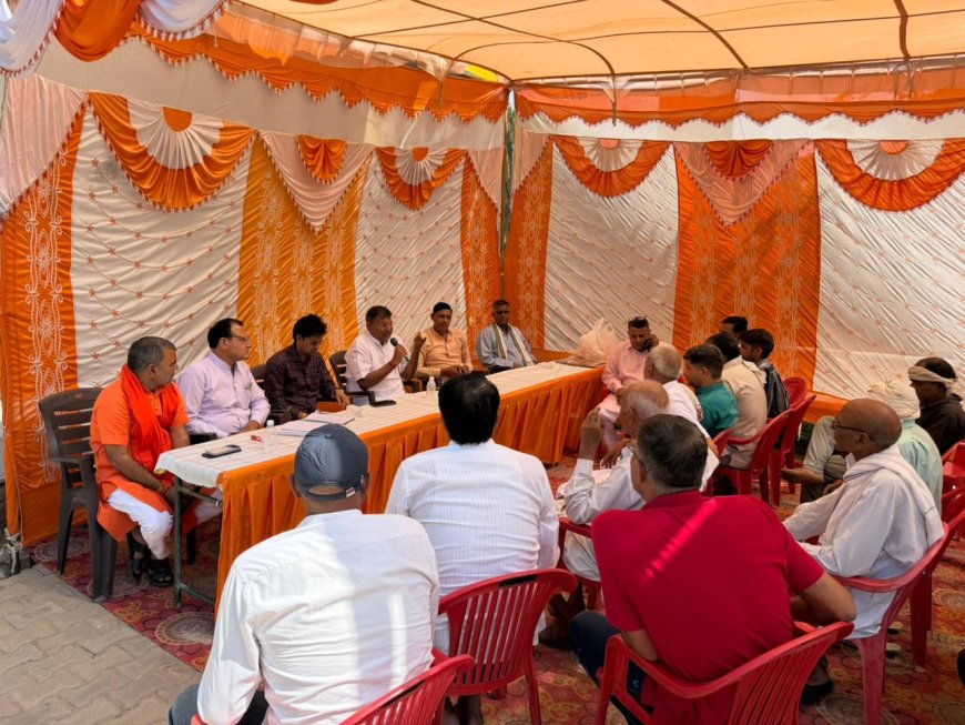 टेउवास में पहुंचा ग्राम रथ अभियान, एलईडी वैन से योजनाओं की दी जानकारी