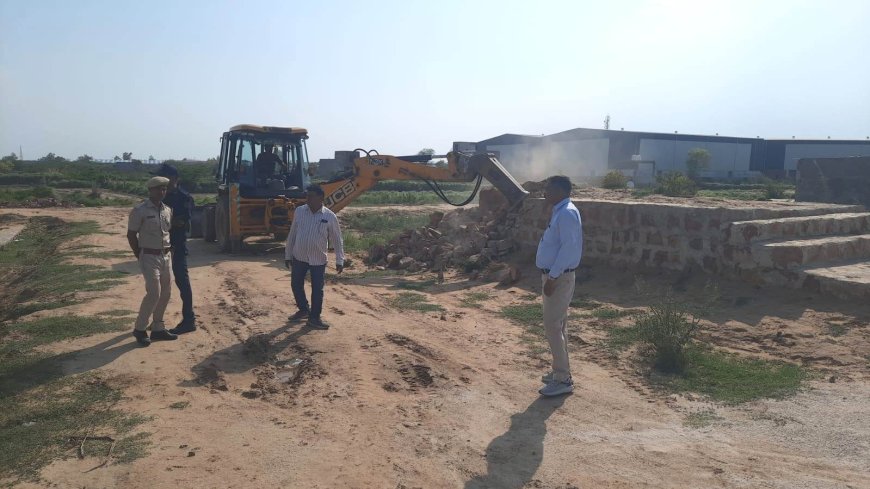भरतपुर मे अवैध कॉलोनियों पर बीडीए का बड़ा एक्शन, 18 हेक्टेयर भूमि अतिक्रमण मुक्त
