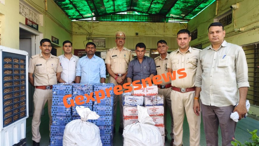 बड़ौदामेव पुलिस की बड़ी कार्रवाई: दिल्ली-मुंबई एक्सप्रेस-वे पर अवैध शराब से भरी i-20 जब्त, हरियाणा का तस्कर गिरफ्तार