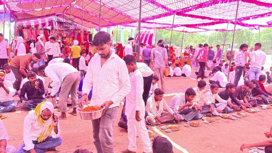 गाँव ढहरींन में श्रीमद्भागवत कथा का भव्य समापन, विशाल भंडारे में उमड़े श्रद्धालु; दाँतवाड़ धाम की निकाली परिक्रमा
