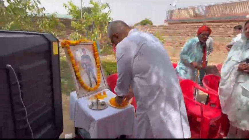 बारामुल्ला में शहीद हुए नितेश को केंद्रीय मंत्री भूपेंद्र यादव ने अर्पित की श्रद्धांजलि