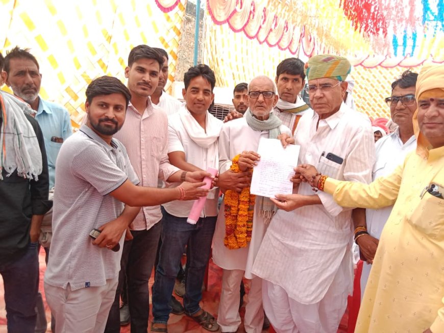 पचलंगी में GSS कार्यालय व झड़ाया में पशु चिकित्सालय खुलवाने की मांग, पूर्व विधायक शुभकरण चौधरी को सौंपा ज्ञापन