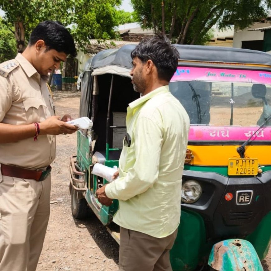धौलपुर में 'जीवन रक्षा अभियान' का हंटर:ओवरलोड और बिना परमिट टैम्पुओं पर चला प्रशासन का डंडा