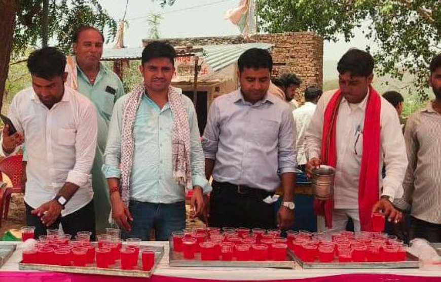 निर्जला एकादशी पर सामाजिक सरोकार: राजगढ़ में भामाशाहों ने राहगीरों को पिलाया ठंडा व मीठा शर्बत