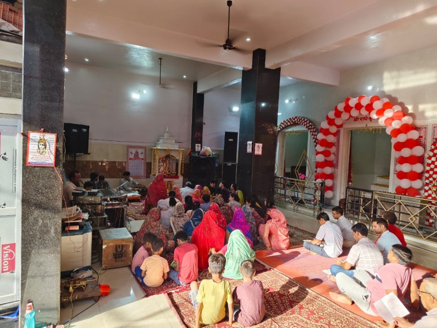 खाटू श्याम मंदिर में हुआ सुंदर कांड का पाठ एवं संकीर्तन का आयोजन