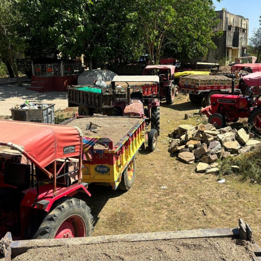 बारां पुलिस की अवैध खनन पर अब तक की सबसे बड़ी कार्रवाई; पार्वती नदी क्षेत्र से 54 वाहन, मशीनें और 2 नावें जब्त
