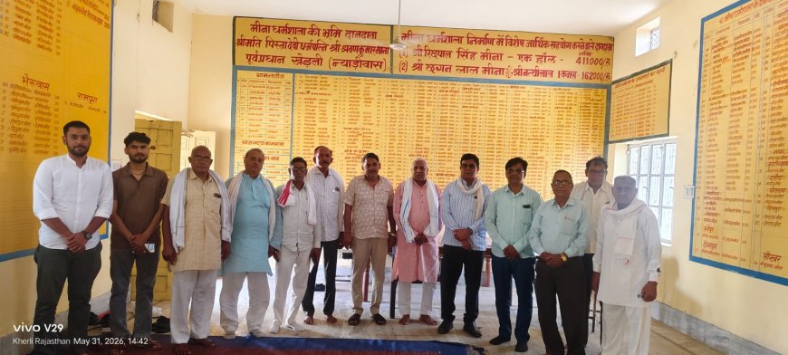 जनजाति मीना विकास समिति की बैठक में धर्मशाला विकास एवं सामाजिक मुद्दों पर हुई चर्चा