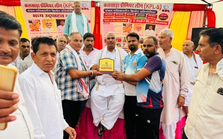 गृह राज्यमंत्री जवाहरसिंह बेढम ने कलसाडा में क्रिकेट मैच का किया शुभारंभ; बोले- स्वस्थ जीवन के लिए खेल आवश्यक