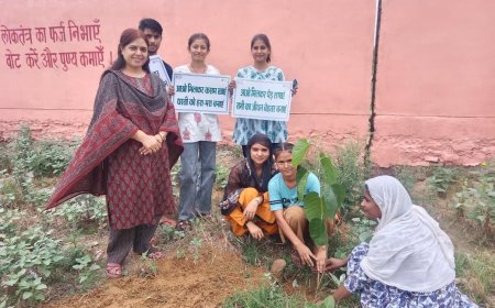 विश्व पर्यावरण दिवस पर राजकीय महाविद्यालय खैरथल में हुआ वृक्षारोपण