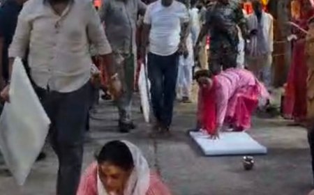 धार्मिक आस्था और समर्पण: मुख्यमंत्री भजनलाल शर्मा के परिवार ने शुरू की गोवर्धन की 'सप्तकोशीय दंडोति परिक्रमा'
