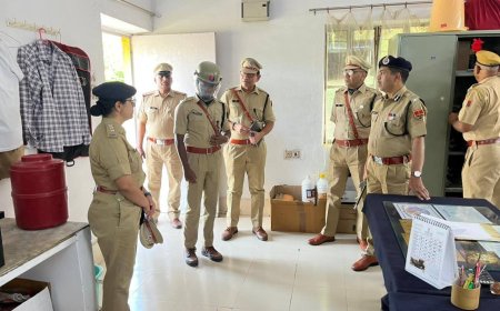 एडीजीपी (क्राइम) बिपिन कुमार पाण्डेय का भरतपुर दौरा: वार्षिक निरीक्षण कर परखी पुलिस की मुस्तैदी, बोले- क्राइम पर लगाम लगाना पुलिस की सर्वोच्च प्राथमिकता