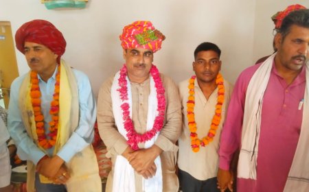 सेवानिवृत्त डीआईजी विशन स्वरूप शर्मा का जारगा व हिंगोटा में भव्य अभिनंदन; राष्ट्र निर्माण और समाज सेवा का लिया संकल्प, भाजपा जिलाध्यक्ष राजावत रहे मुख्य अतिथि