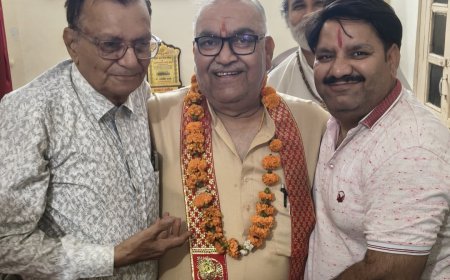 श्री राजर्षि अभय समाज के त्रिवार्षिक चुनाव संपन्न: पंडित धर्मवीर शर्मा अध्यक्ष और राजेंद्र प्रसाद शर्मा महामंत्री निर्वाचित