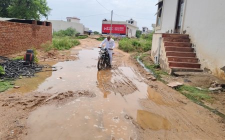 खेरली स्थित बजरंग विहार कॉलोनी के हुए जलमग्न, रहवासियों ने की समाधान की मांग