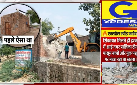 शिकायत के बाद 'बुल्डोजर' एक्शन: 2 घंटे में खत्म हुआ बरसों का खतरा!  नगर पालिका ने ढहाया कुए पर बना जर्जर कमरा, टला बड़ा हादसा