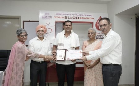 विश्व रक्तदाता दिवस पर सहयोग सेवार्थ फाउंडेशन भीलवाड़ा की अनूठी पहल को मिला सम्मान