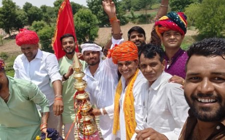 100 वर्ष पुराने नाहर सिंह मातेश्वरी मंदिर का जीर्णोद्धार संपन्न, भव्य कलश स्थापना के साथ गूंजा माली खेड़ा