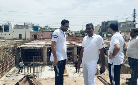 जिला कलक्टर ने नाला एवं सड़क विकास कार्यों का किया निरीक्षण ,वर्षा के दौरान पानी भराव की समस्या नहीं रहे इसी सोच के साथ कार्य को गति दें- जिला कलक्टर