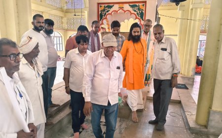 तिलकपुर धाम में भव्य कलश यात्रा के साथ भागवत कथा शुरू, उमड़ा जनसैलाब; सांगलिया धूणी के पीठाधीश्वर ओमदास महाराज ने श्रद्धालुओं को दिया आशीर्वाद