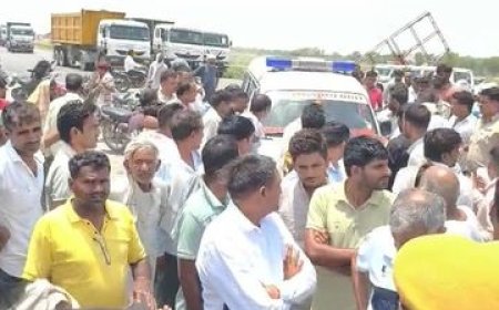 भीषण सड़क हादसा: तेज रफ्तार ट्रेलर ने चाचा-भतीजी को कुचला, मौके पर ही दर्दनाक मौत