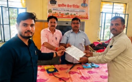 रूपवास के शक्करपुर में स्वामित्व योजना के तहत बंदू सिंह को मिला पट्टा