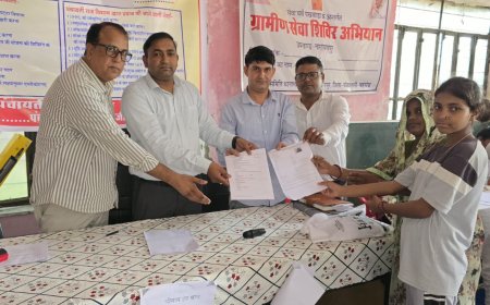ढ़ी मामोड़ में ग्रामीण सेवा शिविर आयोजित, मौके पर ही बांटे पेंशन प्रमाण पत्र और दिव्यांग पास