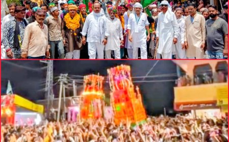 मोहर्रम की दो दिवसीय ताजियों की रस्म जोश जज्बे हर्षोल्लास के साथ निकाले ताजिया