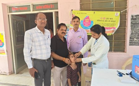 उदयपुरवाटी में पल्स पोलियो अभियान का आगाज: 2681 बच्चों को पिलाई खुराक