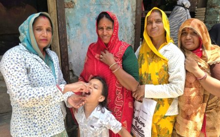 मकराना में पल्स पोलियो अभियान सफल: 55,859 बच्चों को पिलाई गई सुरक्षा की 'दो बूंद'