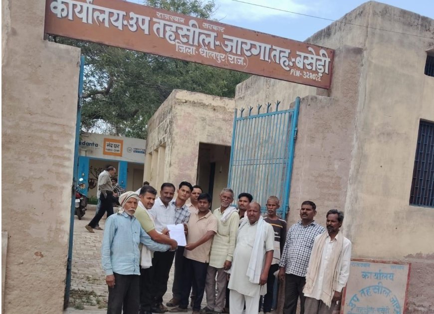 उप तहसील जारगा के मुख्य मार्ग की पैमाइश और सीमांकन की मांग; ग्रामीणों ने नायब तहसीलदार को सौंपा ज्ञापन, आए दिन जाम और दुर्घटनाओं से बढ़ी परेशानी