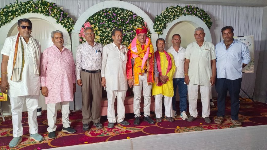 माली महासभा ने किया गुणवंत माली का सम्मान,माली  ने सेवानिवृत्ति पर लिया समाज सेवा का संकल्प