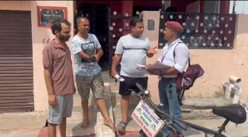 साइकिल मेन की अनूठी पहल: साइकिल पर जनगणना के साथ दे रहे हैं पर्यावरण बचाने का संदेश