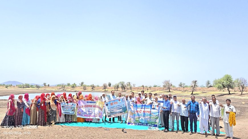 वंदे गंगा जल संरक्षण अभियान के अंतर्गत ग्राम पंचायत कोसेलाव द्वारा गलडेरा बाघ पर पूजन समारोह