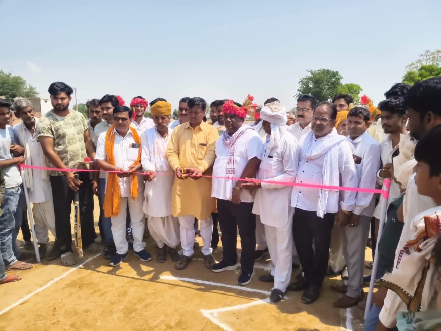 पीपलखेड़ा प्रीमियर लीग 2026 का शुभारंभ, संजय खींची ने फीता काटकर किया उद्घाटन