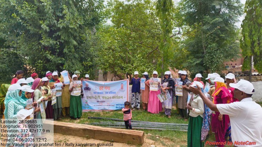 वंदे गंगा जल संरक्षण जन अभियान के तहत तिजारा व कोटकासिम में हुए जन-जागरूकता एवं श्रमदान कार्यक्रम