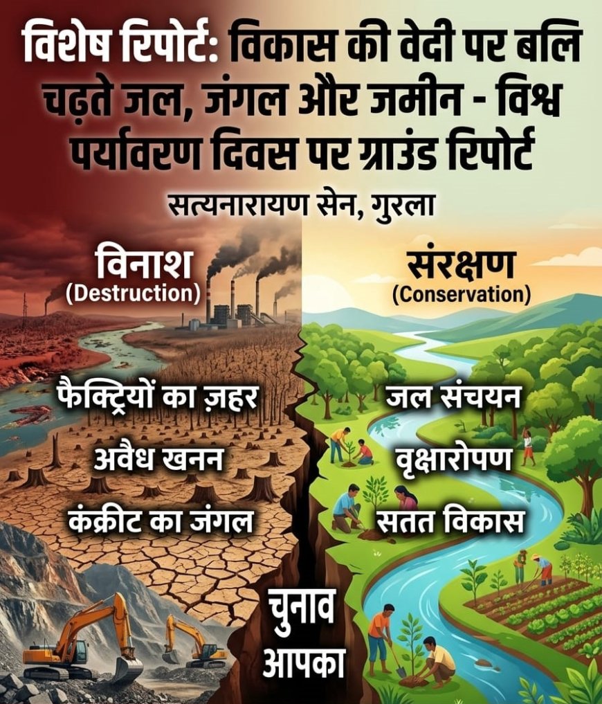 विकास की अंधी दौड़ में अस्तित्व के आधार 'जल, जंगल और जमीन' संकट में: विशेष ग्राउंड रिपोर्ट