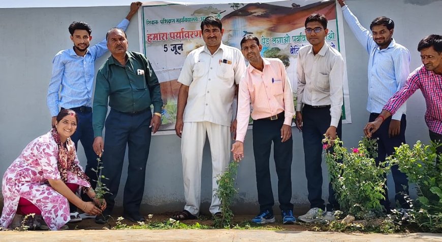 शिक्षक प्रशिक्षण महाविद्यालय में विश्व पर्यावरण दिवस पर वृक्षारोपण, 'पेड़ लगाएं, धरती बचाएं' का दिया संदेश