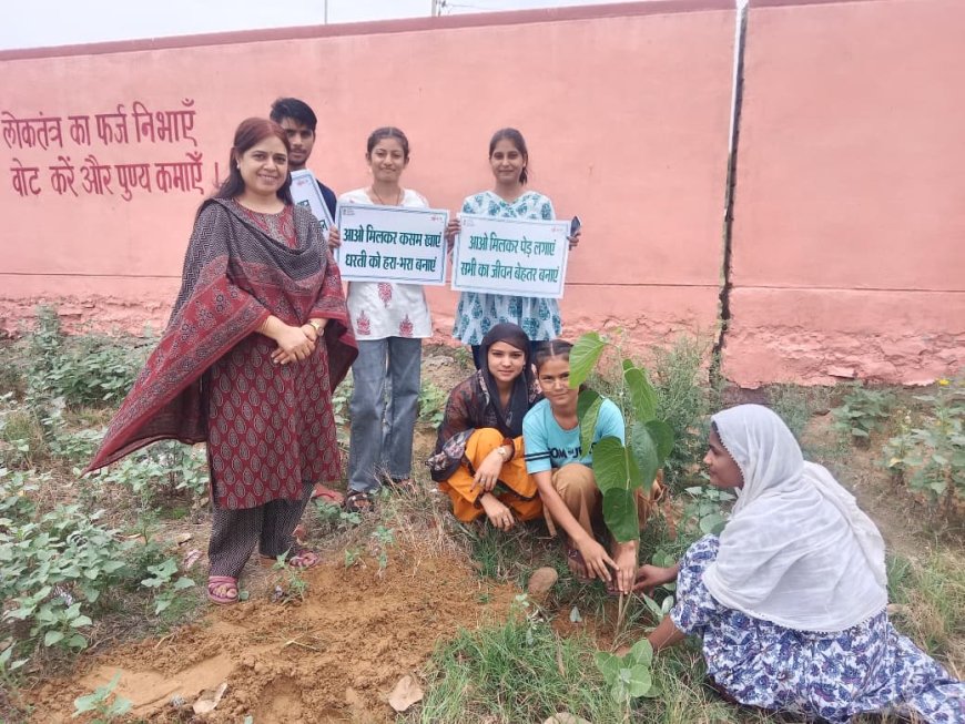 विश्व पर्यावरण दिवस पर राजकीय महाविद्यालय खैरथल में हुआ वृक्षारोपण
