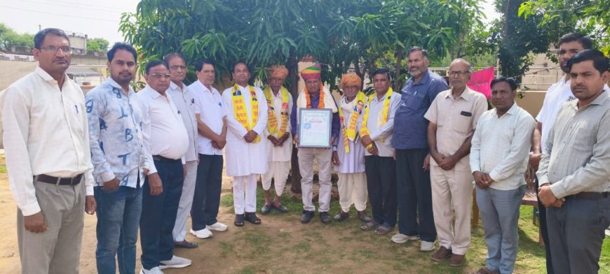 विश्व पर्यावरण दिवस पर इन्द्रपुरा में गूंजा हरित क्रांति का संदेश, मूलचंद सैनी को मिला ‘वृक्ष मित्र पुरस्कार’