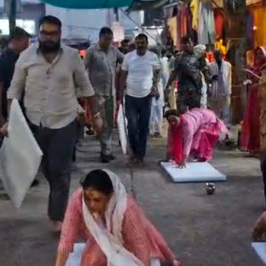 धार्मिक आस्था और समर्पण: मुख्यमंत्री भजनलाल शर्मा के परिवार ने शुरू की गोवर्धन की 'सप्तकोशीय दंडोति परिक्रमा'