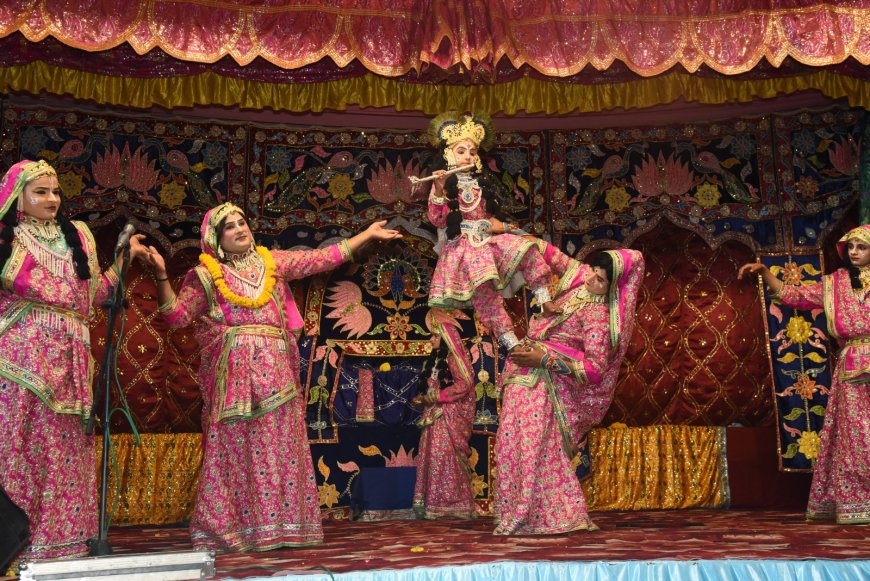 वृन्दावन से आए कलाकारों की रासलीला एवं मयूर नृत्य ने मोहा मन;  हनुमान टेकरी आश्रम पर सप्त दिवसीय श्री विष्णु लक्ष्मी महायज्ञ का दूसरा दिन