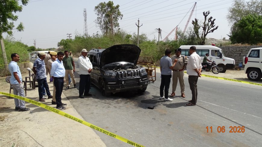 पुलिस - तस्करों में आमने-सामने हुई फायरिंग, एक बदमाश के पैर में लगी गोली, 2 गिरफ्तार, डोडा पोस्त से भरी स्कॉर्पियो जब्त