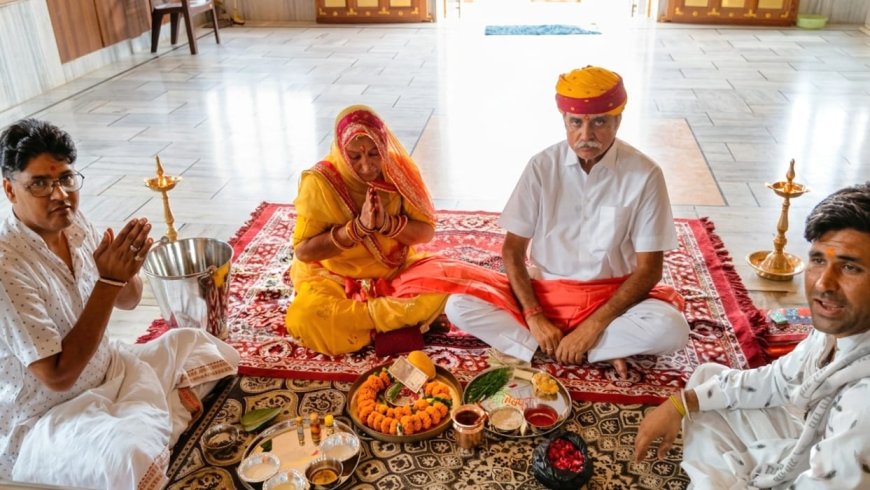 गुणावती के चारभुजा मंदिर में शालिग्राम अभिषेक व सहस्रदल तुलसी अर्पण कार्यक्रम संपन्न