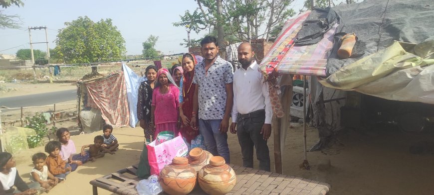 भीषण गर्मी में झुग्गी-झोपड़ियों के लिए सहारा बना 'लोक सेवा ज्ञान मंदिर ट्रस्ट'