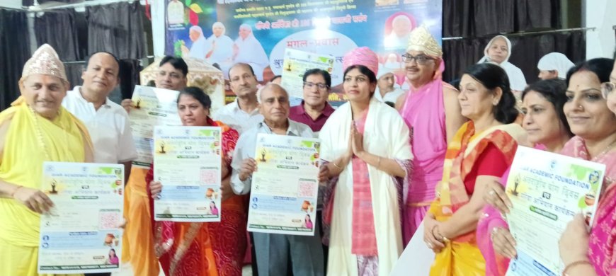 गायत्री नगर में श्रुत पंचमी महोत्सव पर श्रुत स्कन्ध  विधान भक्ति के साथ सम्पन्न