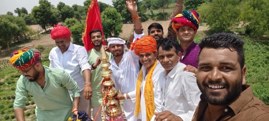 100 वर्ष पुराने नाहर सिंह मातेश्वरी मंदिर का जीर्णोद्धार संपन्न, भव्य कलश स्थापना के साथ गूंजा माली खेड़ा
