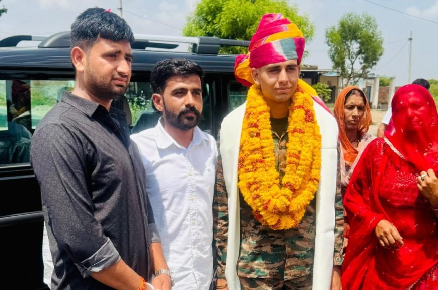 अग्निवीर सुनील जाट का बराणा में स्वागत: ट्रेनिंग पूरी कर पहली बार पैतृक गांव लौटने ग्रामीणों ने किया अभिनंदन