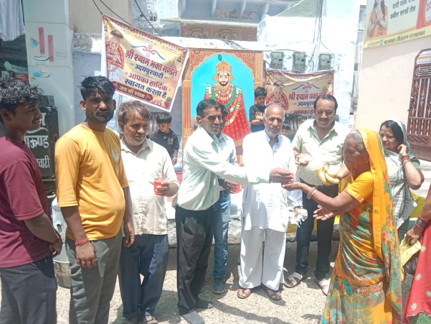 उदयपुरवाटी में निर्जला एकादशी पर हुआ दान पुण्य;  बाजार में जगह-जगह लोगों को शिकंजी पिलाई