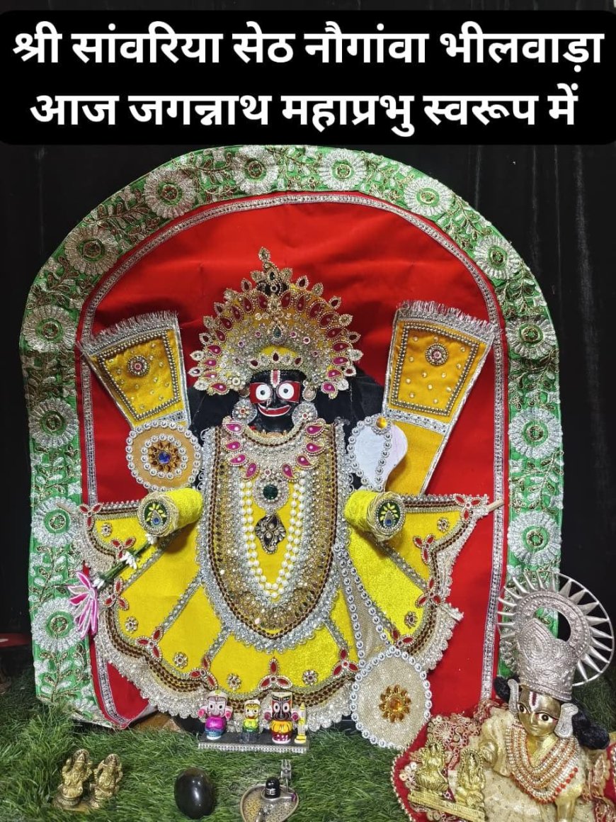 नौगांवा में जगन्नाथ रूप में विराजे सांवरिया सेठ, दर्शन को उमड़े श्रद्धालु